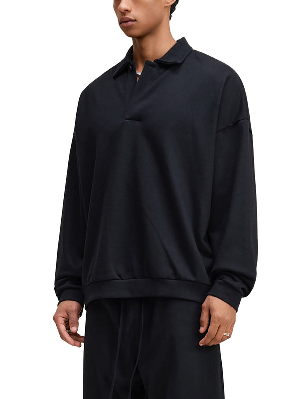 Heavyweight Fleece Polo Sweatshirt 17