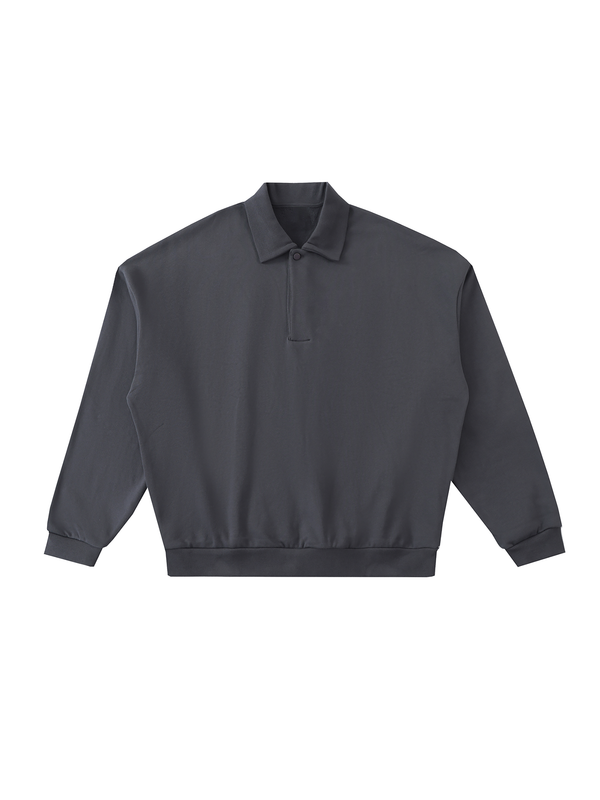 Heavyweight Fleece Polo Sweatshirt 11
