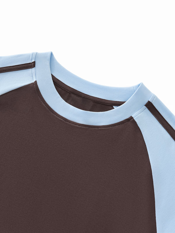 Contrast Stripes Bodycon Raglan  Sleeve T-Shirt 18