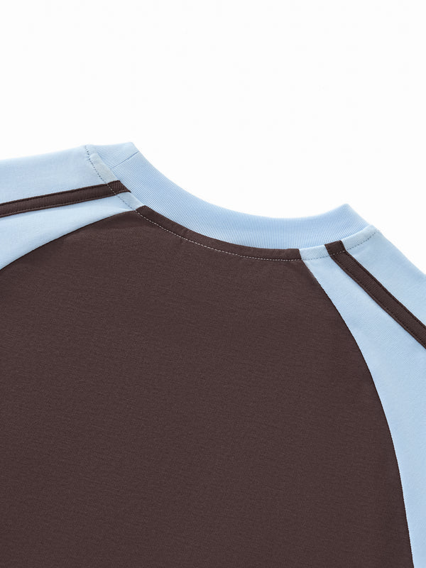 Contrast Stripes Bodycon Raglan  Sleeve T-Shirt 21