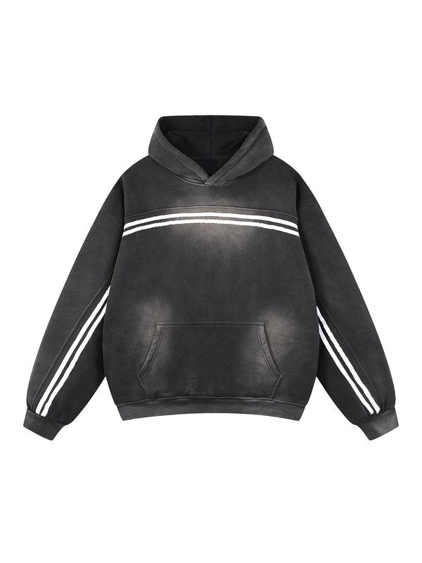 Sun Fade Contrast Tape Fleece Hoodie 5