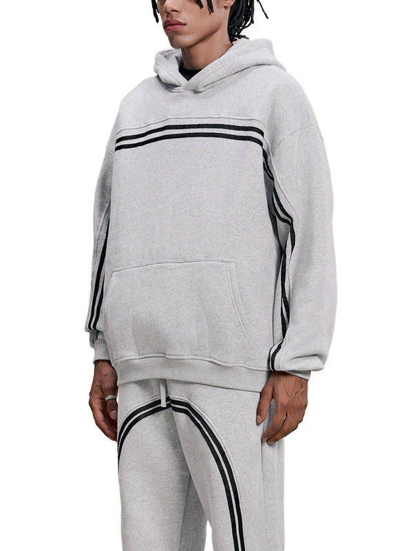 Sun Fade Contrast Tape Fleece Hoodie 11
