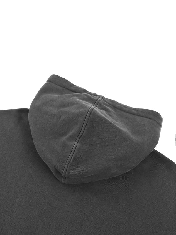 Snow Washed Raw Edge Double Layered Hoodie 20