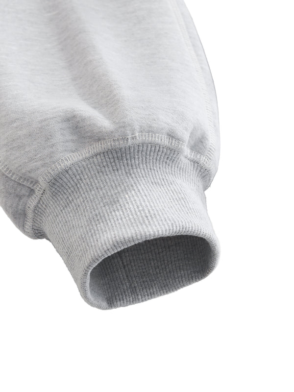 Contrast-Stitched Boxy Fleece Zip Hoodie 13