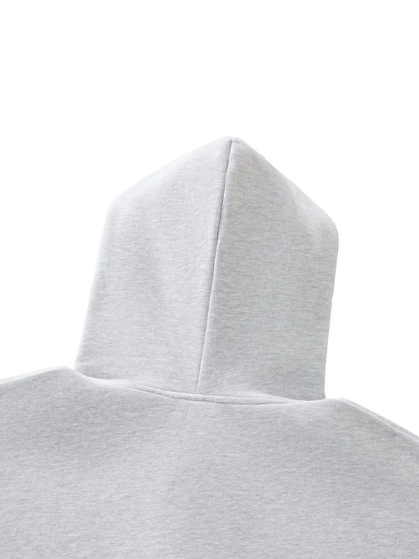 Contrast-Stitched Boxy Fleece Zip Hoodie 15