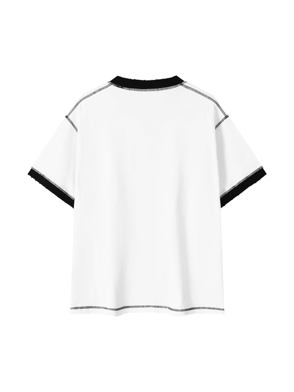 Contrast-Stitched Cotton T-Shirt 8