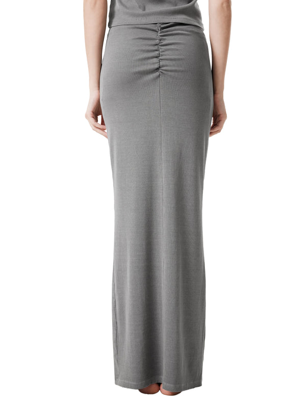 Dyed Washed Drawstring Maxi Skirt 6