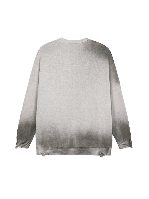 Sun Fade Distressed Ripped Crewneck sweater 10