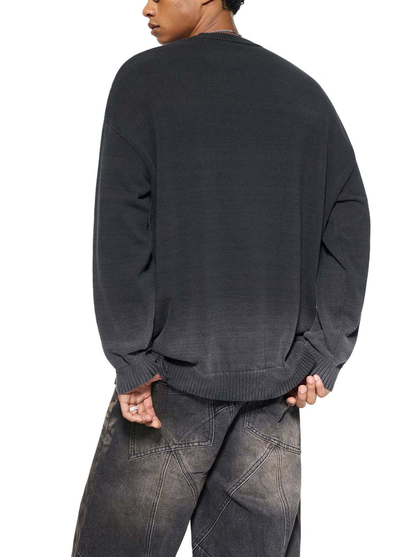 Sun Fade Distressed Ripped Crewneck sweater 13