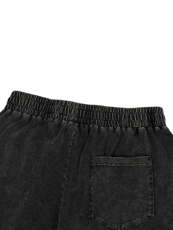 Snow Wash Drawstring Cotton Pants 12