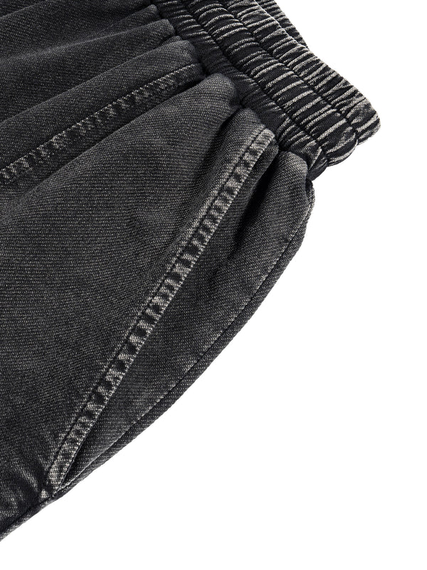 Snow Wash Drawstring Cotton Pants 10