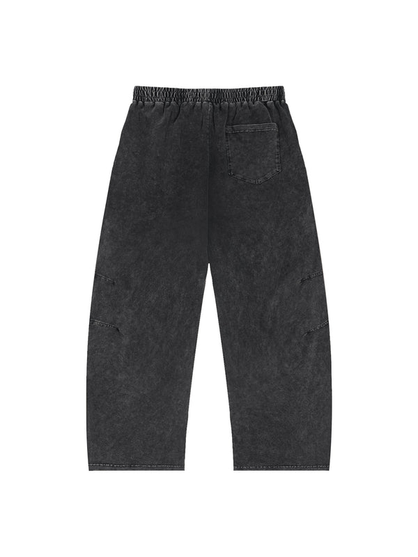 Snow Wash Drawstring Cotton Pants 8