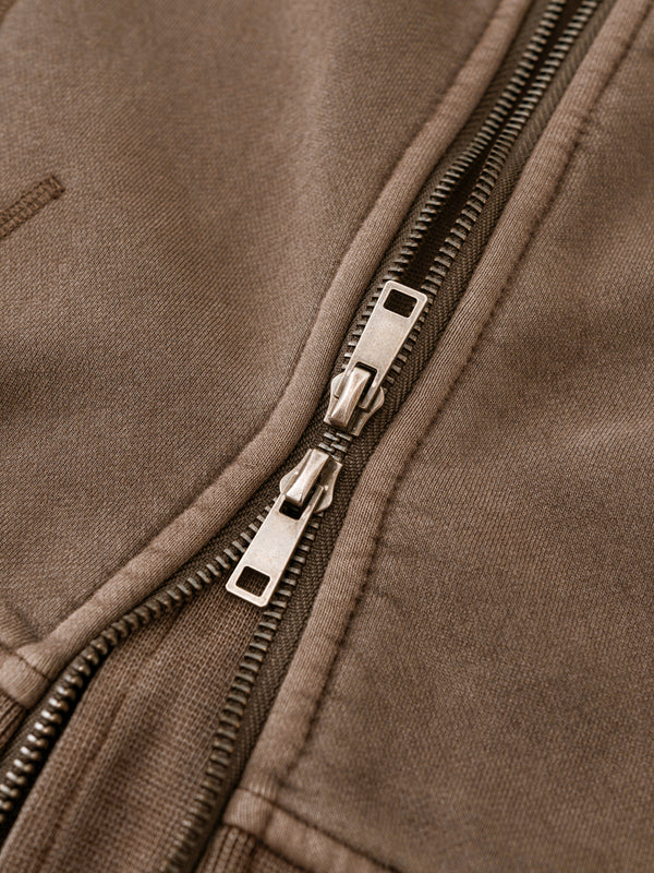 Vintage Washed Cropped Fleece Hoodie 15