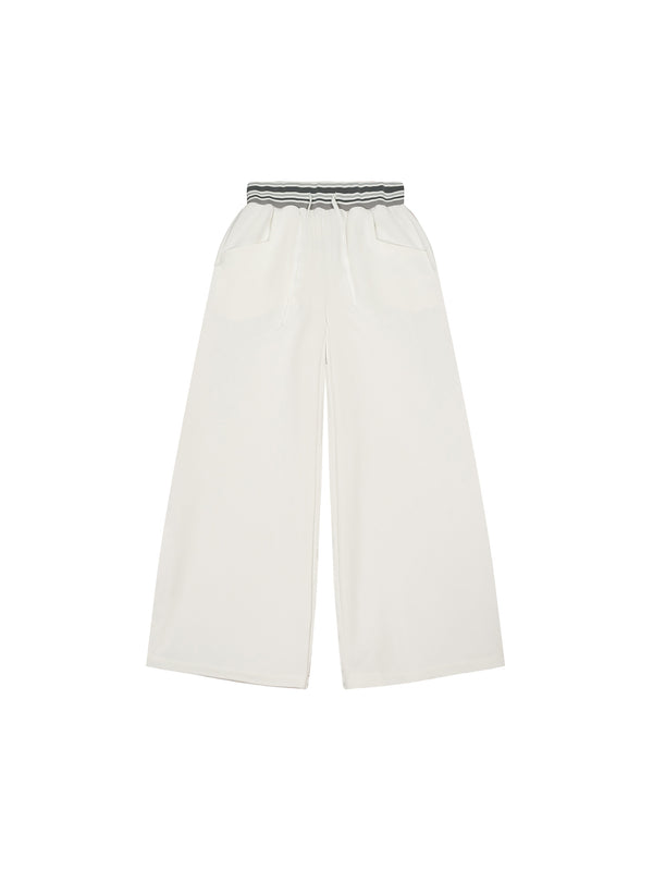 Striped Waist Wide Leg Pants 5