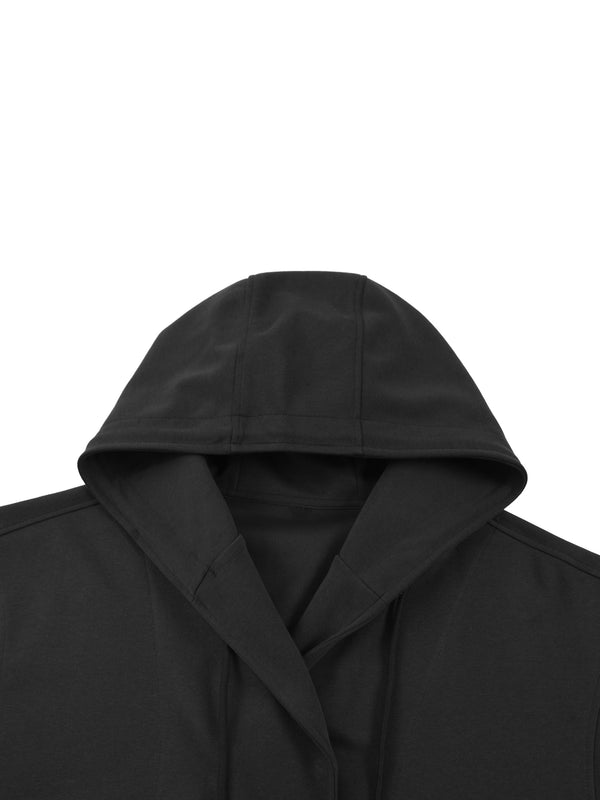 Boxy Button Placket Hoodie 12