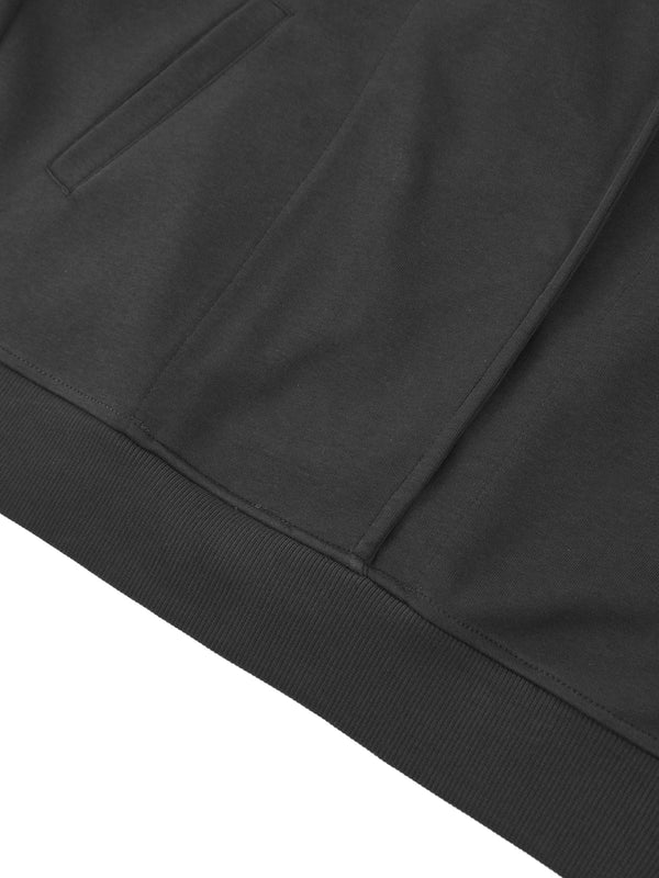 Boxy Button Placket Hoodie 14